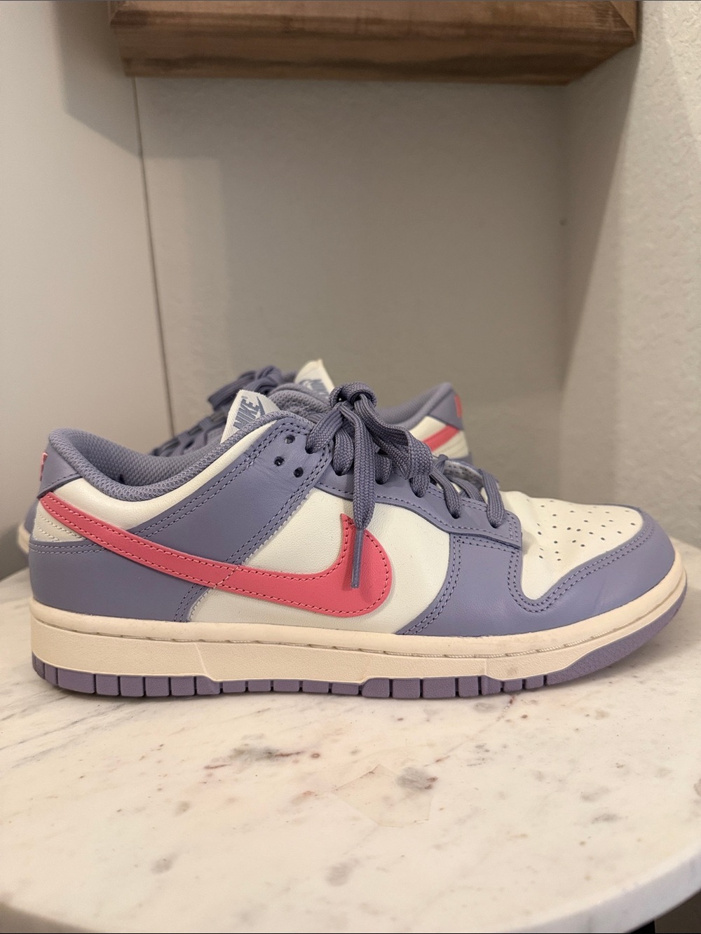 Nike Low-Top Dunk in Lavender and Pink